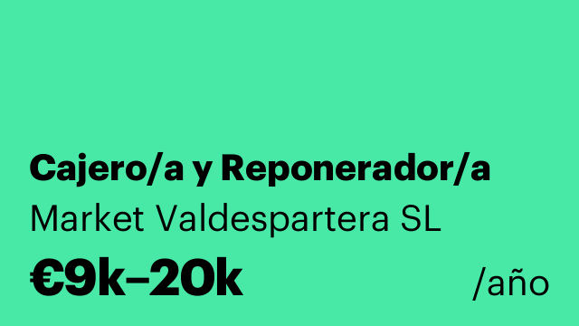 Cajero/a y Reponerador/a