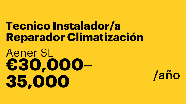 Tecnico Instalador/a Reparador Climatización