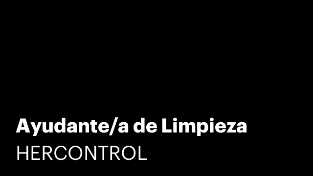 Ayudante/a de Limpieza