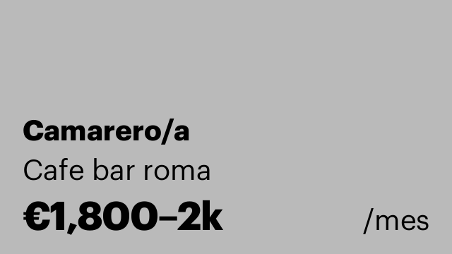 Camarero/a