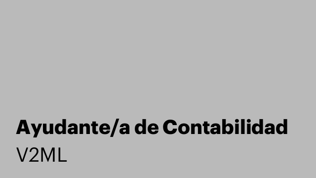 Ayudante/a de Contabilidad
