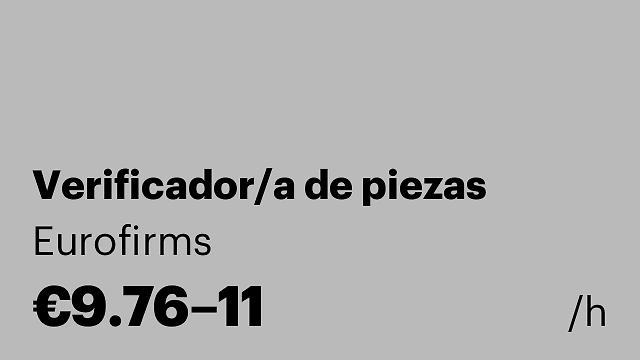 Verificador/a de piezas