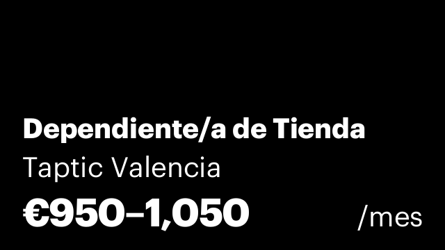 Dependiente/a de Tienda