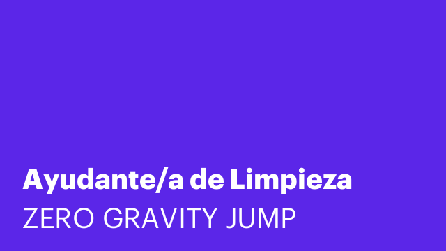 Ayudante/a de Limpieza