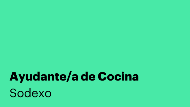 Ayudante/a de Cocina