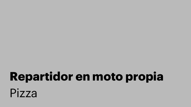 Repartidor en moto propia
