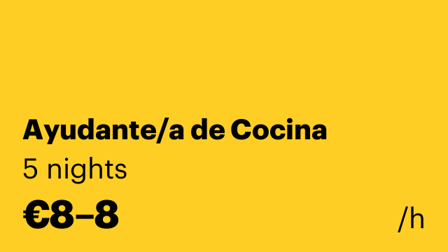 Ayudante/a de Cocina