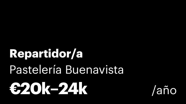Repartidor/a