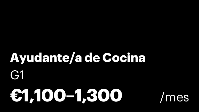 Ayudante/a de Cocina