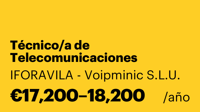 Técnico/a de Telecomunicaciones