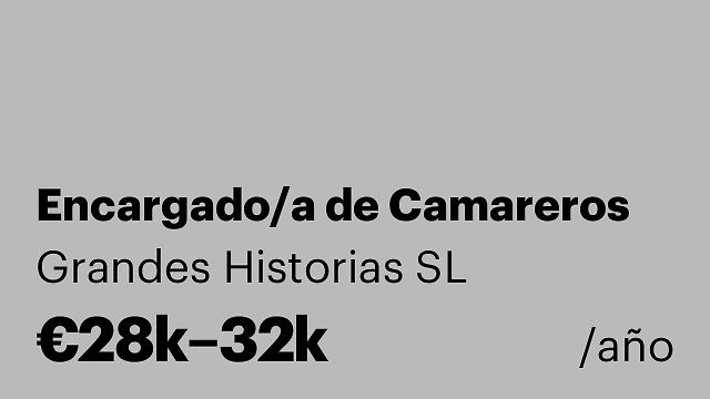 Encargado/a de Camareros