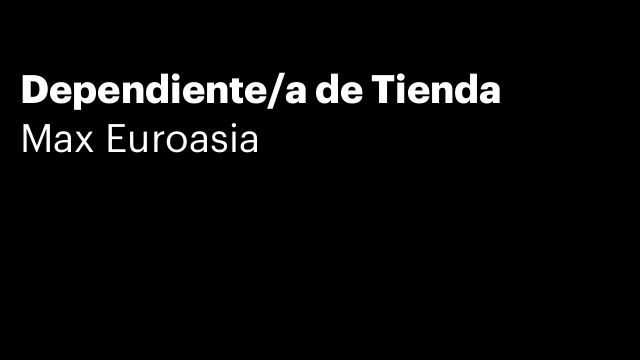 Dependiente/a de Tienda