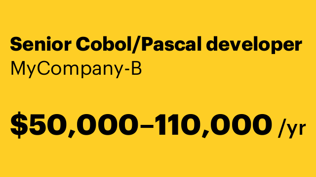 Senior Cobol/Pascal developer