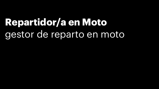 Repartidor/a en Moto