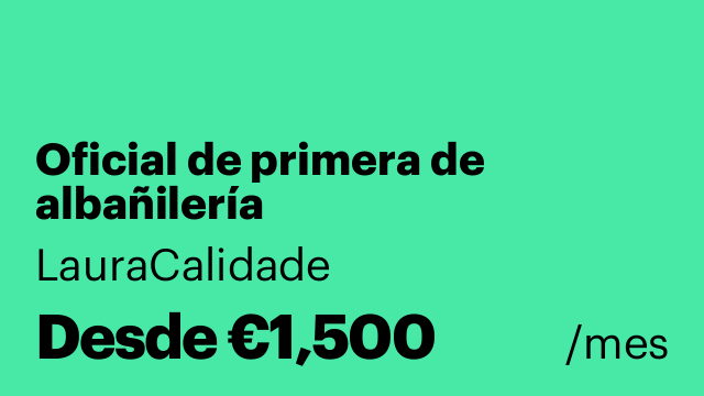 Oficial de primera de albañilería