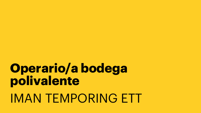 Operario/a bodega polivalente