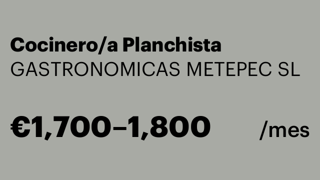 Cocinero/a Planchista
