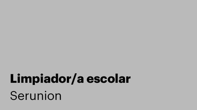 Limpiador/a escolar