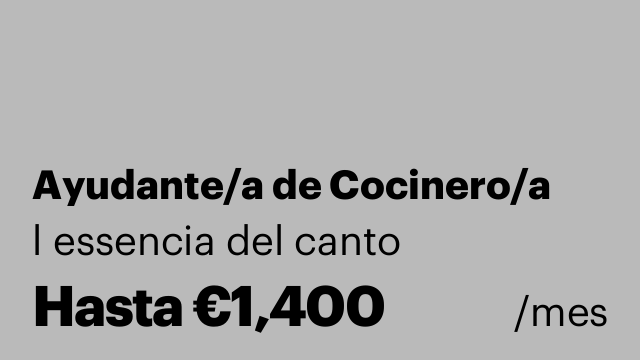 Ayudante/a de Cocinero/a
