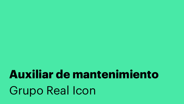 Auxiliar de mantenimiento