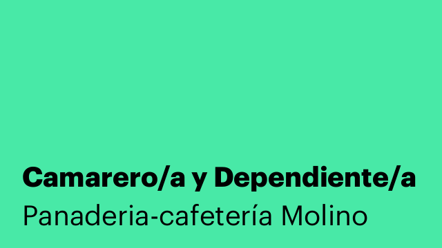 Camarero/a y Dependiente/a