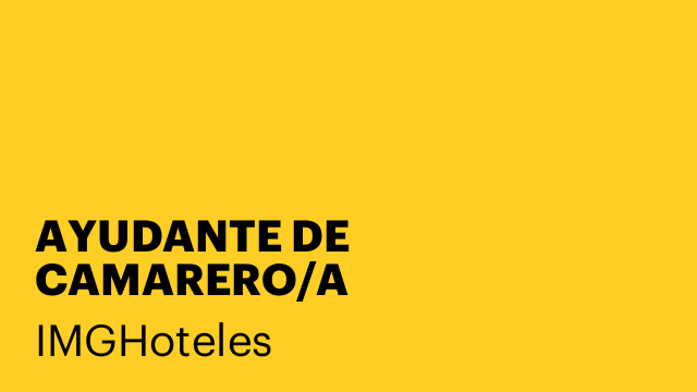AYUDANTE DE CAMARERO/A