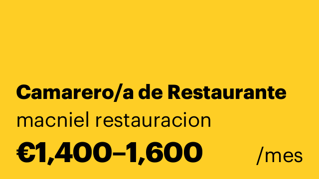 Camarero/a de Restaurante
