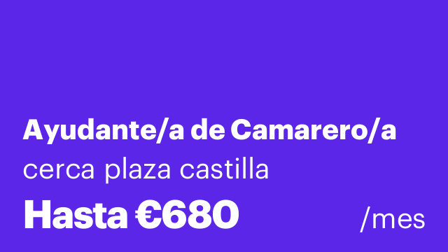 Ayudante/a de Camarero/a