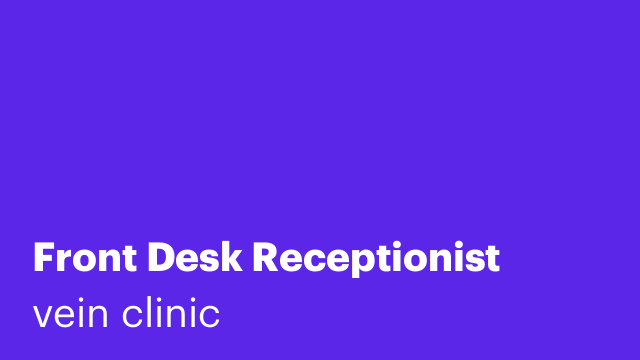 Front Desk Receptionist