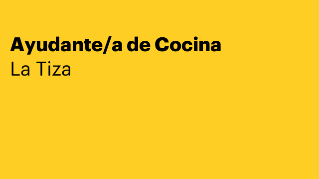 Ayudante/a de Cocina
