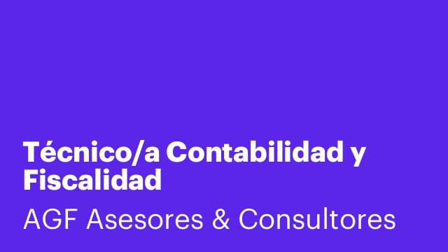 Técnico/a Contabilidad y Fiscalidad