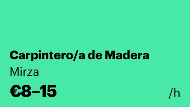 Carpintero/a de Madera