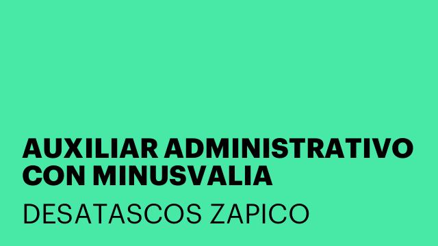 AUXILIAR ADMINISTRATIVO CON MINUSVALIA