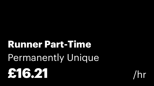 Runner Part-Time