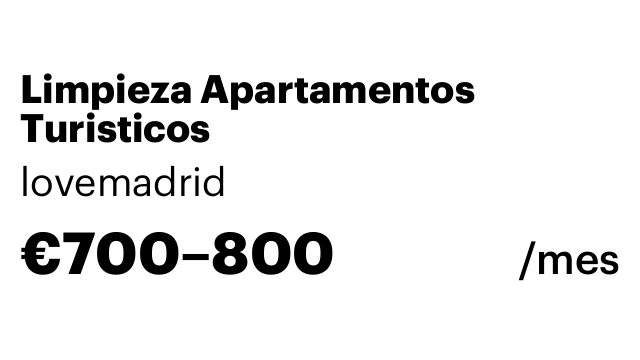 Limpieza Apartamentos Turisticos