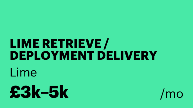 LIME RETRIEVE / DEPLOYMENT DELIVERY