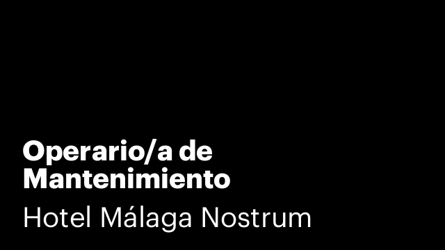 Operario/a de Mantenimiento