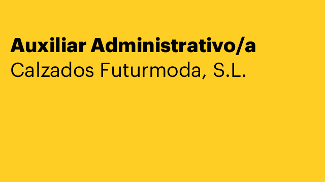 Auxiliar Administrativo/a