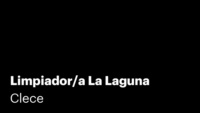 Limpiador/a La Laguna