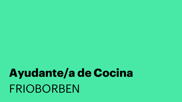 Ayudante/a de Cocina