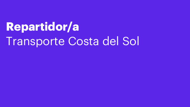 Repartidor/a