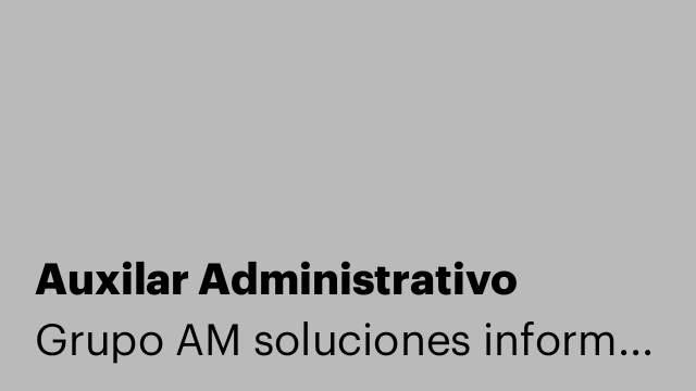 Auxilar Administrativo