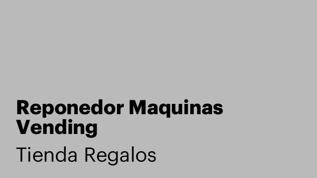 Reponedor Maquinas Vending
