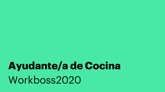 Ayudante/a de Cocina