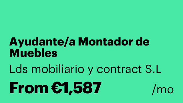 Ayudante/a Montador de Muebles