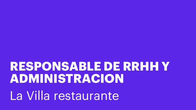 RESPONSABLE DE RRHH Y ADMINISTRACION