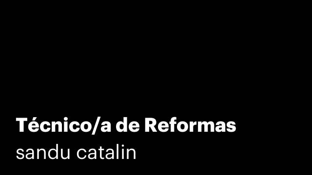 Técnico/a de Reformas