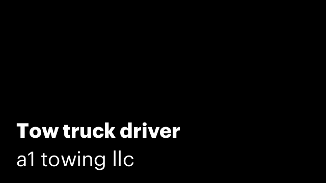 Tow truck driver