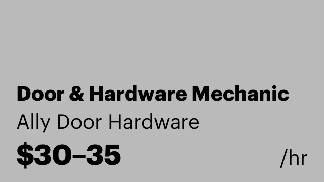 Door & Hardware Mechanic