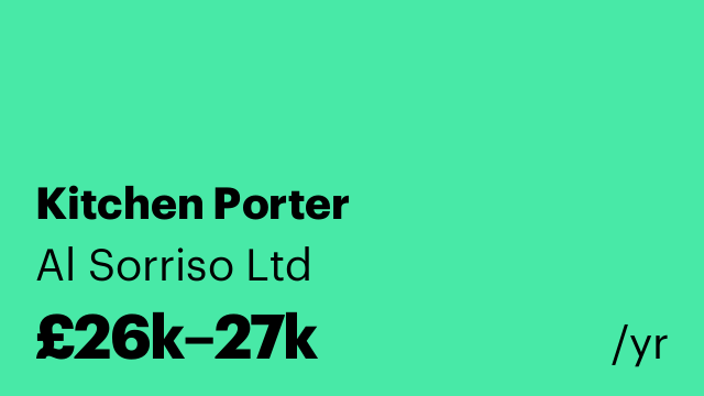 Kitchen Porter